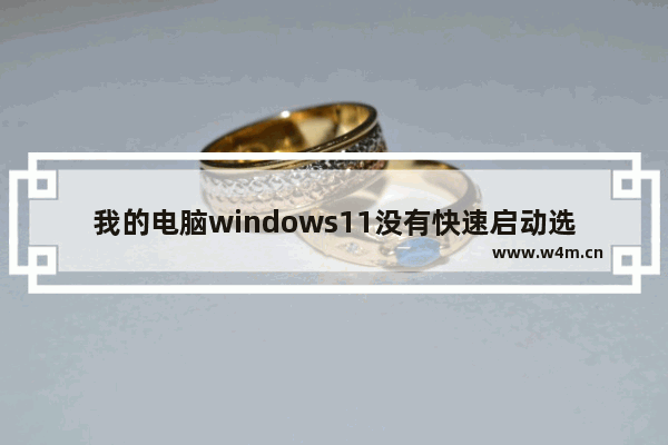 我的电脑windows11没有快速启动选项怎么办 我的电脑windows11没有快速启动选项解决方法