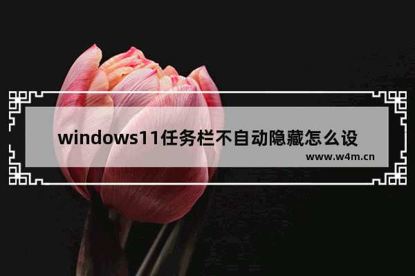 windows11任务栏不自动隐藏怎么设置 windows11取消任务栏隐藏教程