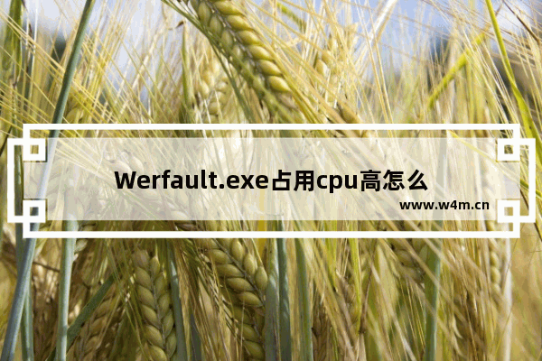 Werfault.exe占用cpu高怎么办 Werfault.exe占用cpu高的解决方法