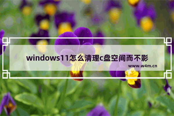 windows11怎么清理c盘空间而不影响正常使用 windows11清理c盘空间而不影响正常使用方法