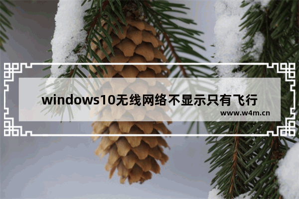 windows10无线网络不显示只有飞行模式怎么办 windows10无线网络不显示只有飞行模式解决方法