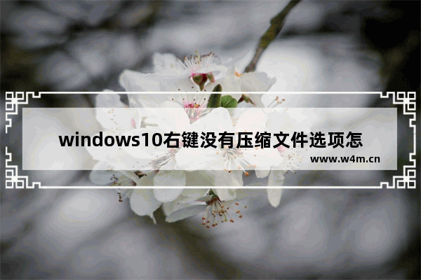 windows10右键没有压缩文件选项怎么办 windows10右键没有压缩文件选项解决方法