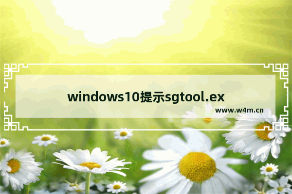 windows10提示sgtool.exe损坏的图像错误怎么办 windows10提示sgtool.exe的解决方法