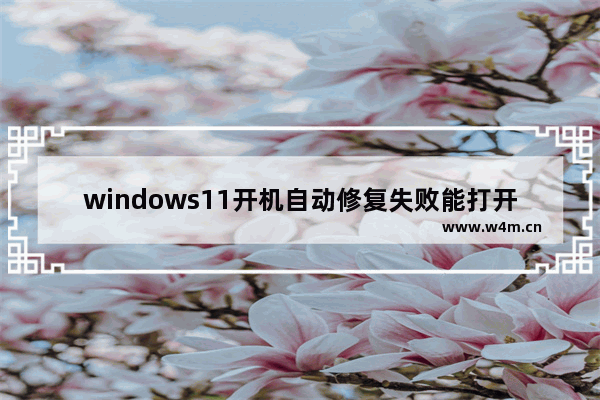 windows11开机自动修复失败能打开命令提示符吗 windows11开机自动修复失败能打开命令提示符方法