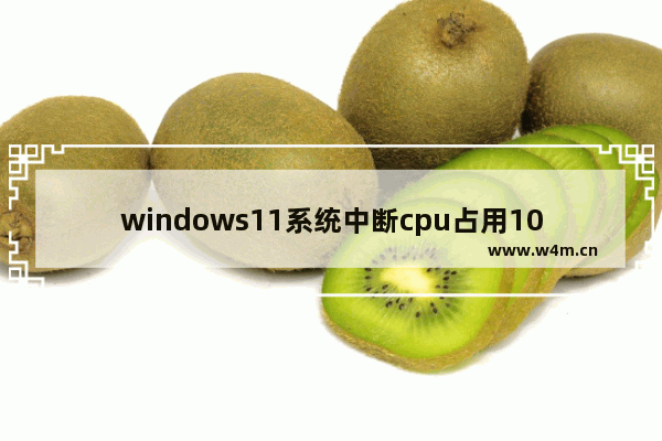 windows11系统中断cpu占用100%怎么办 windows11系统中断cpu占用100%解决方法