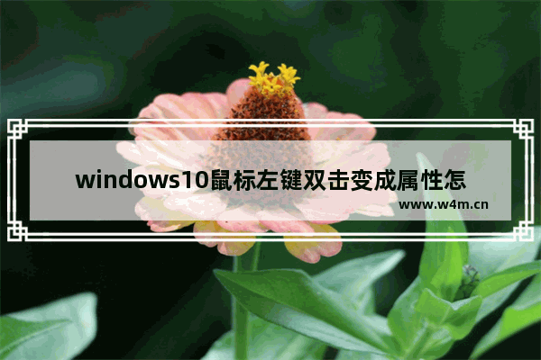 windows10鼠标左键双击变成属性怎么办 windows10鼠标左键双击变成属性解决方法