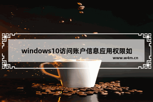 windows10访问账户信息应用权限如何管理 windows10访问账户信息应用权限怎么管理