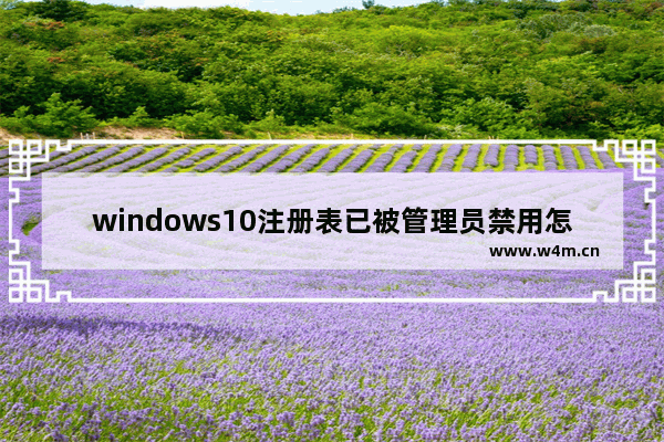 windows10注册表已被管理员禁用怎么办 windows10注册表已被管理员禁用解决方法