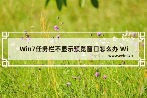 Win7任务栏不显示预览窗口怎么办 Win7任务栏不显示预览窗口解决方法