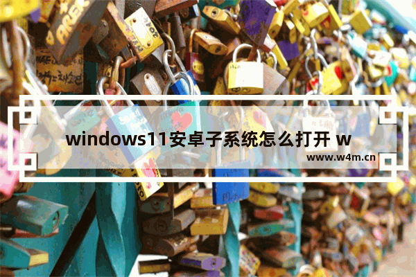 windows11安卓子系统怎么打开 windows11安卓子系统打开方法