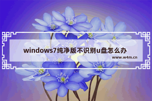 windows7纯净版不识别u盘怎么办 windows7纯净版不识别u盘解决方法