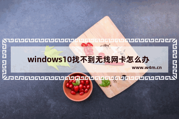 windows10找不到无线网卡怎么办 windows10找不到无线网卡解决方法