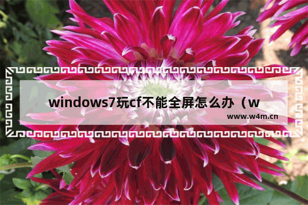 windows7玩cf不能全屏怎么办（windows7玩cf全屏设置方法）