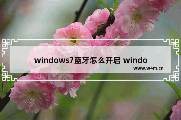 windows7蓝牙怎么开启 windows7蓝牙功能怎么开启