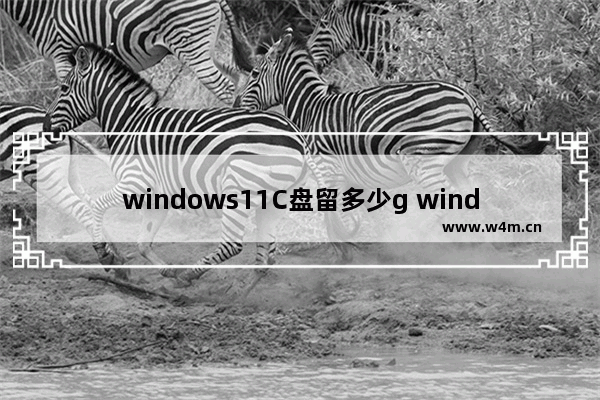 windows11C盘留多少g windows11占用c盘多大