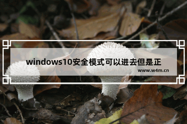 windows10安全模式可以进去但是正常进不行是怎么回事 windows10安全模式无法进入解决方法