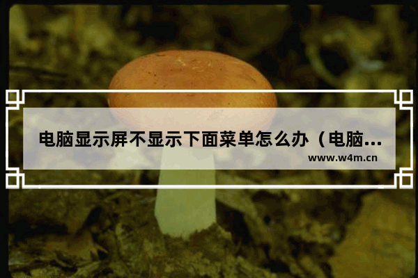 电脑显示屏不显示下面菜单怎么办（电脑下面任务栏不见了恢复方法）