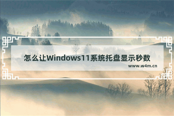 怎么让Windows11系统托盘显示秒数 Windows11系统托盘显示秒数方法