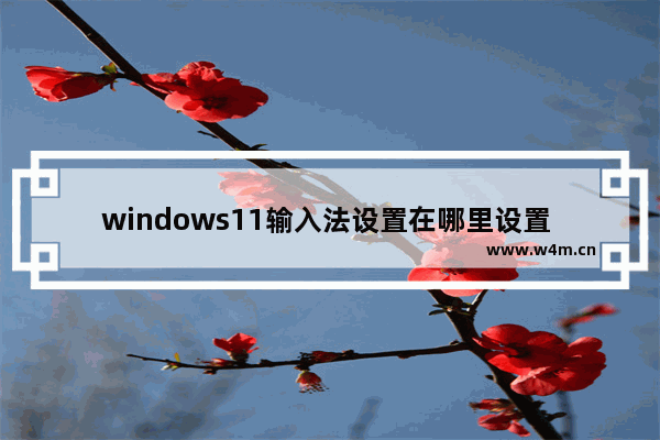 windows11输入法设置在哪里设置 windows11输入法设置位置