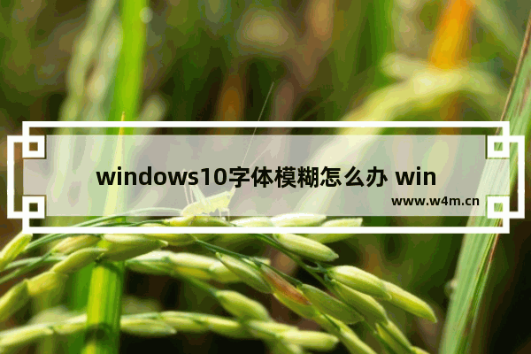 windows10字体模糊怎么办 windows10字体模糊的解决办法