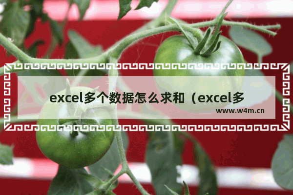 excel多个数据怎么求和（excel多条件统计求和方法）