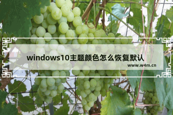 windows10主题颜色怎么恢复默认 windows10主题颜色恢复默认设置操作教程