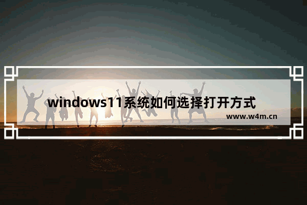 windows11系统如何选择打开方式 windows11系统怎么选择打开方式