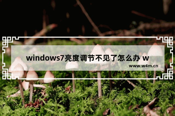 windows7亮度调节不见了怎么办 windows7亮度调节不见了怎么解决