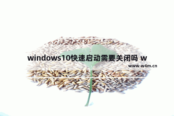 windows10快速启动需要关闭吗 windows10快速启动的优缺点