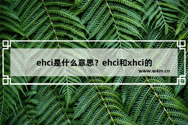 ehci是什么意思？ehci和xhci的区别有哪些？