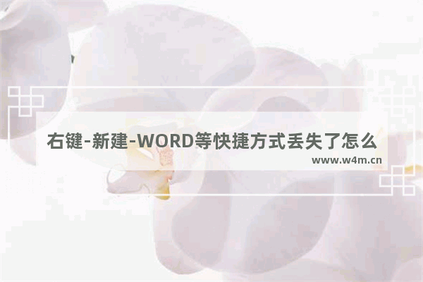 右键-新建-WORD等快捷方式丢失了怎么找回?