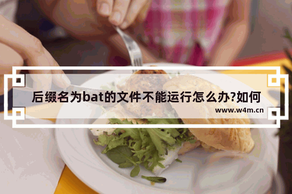 后缀名为bat的文件不能运行怎么办?如何解决?