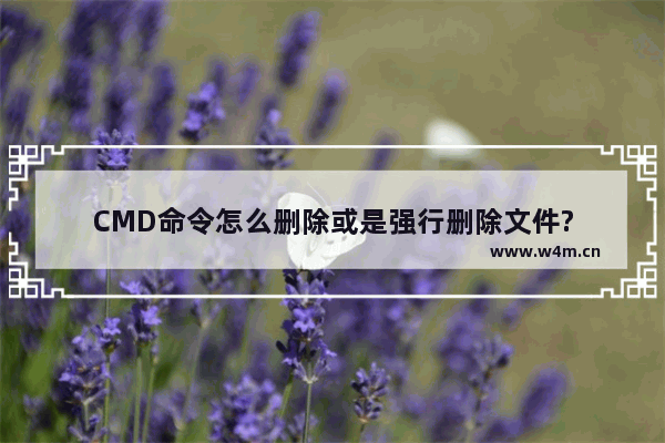 CMD命令怎么删除或是强行删除文件?