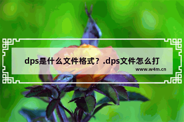 dps是什么文件格式？.dps文件怎么打开？