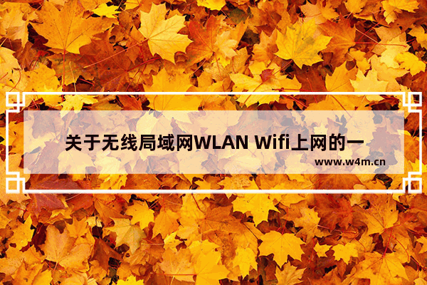 关于无线局域网WLAN Wifi上网的一些基础知识和注意事项