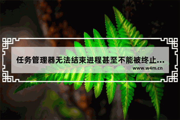 任务管理器无法结束进程甚至不能被终止的解决方法