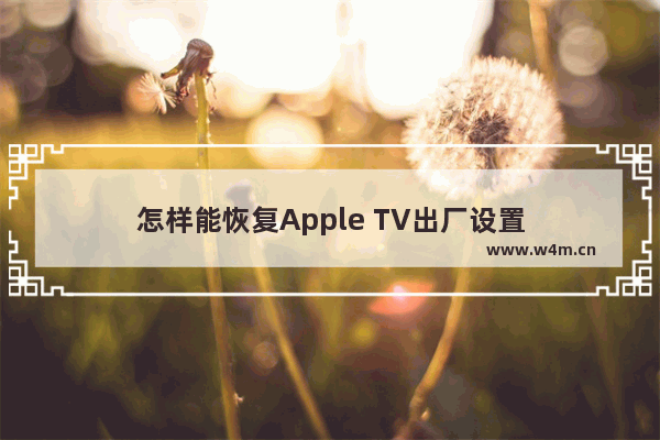 怎样能恢复Apple TV出厂设置