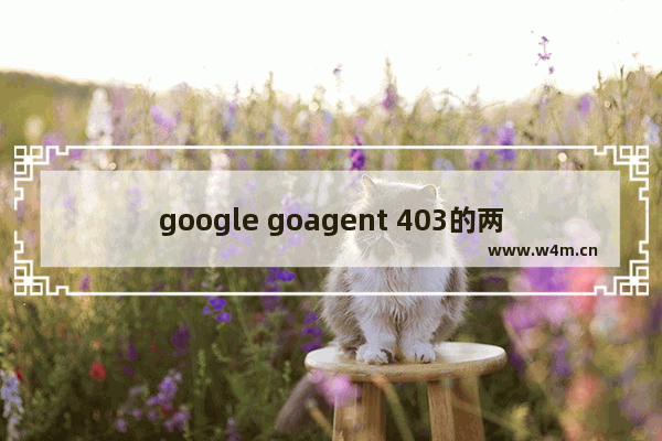 google goagent 403的两种解决方法