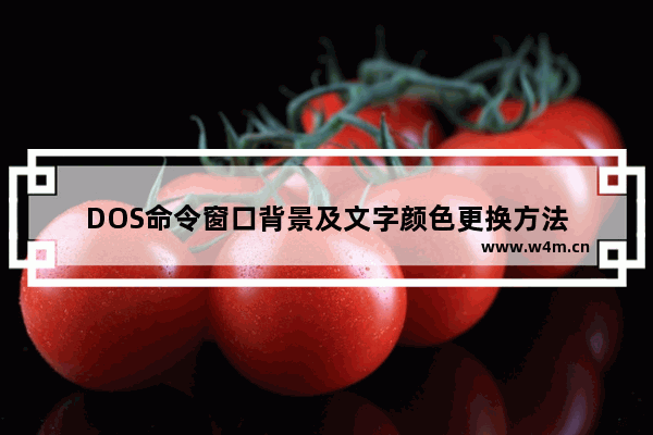 DOS命令窗口背景及文字颜色更换方法