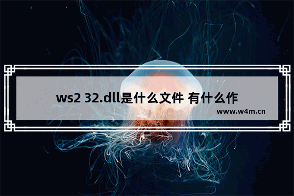 ws2 32.dll是什么文件 有什么作用