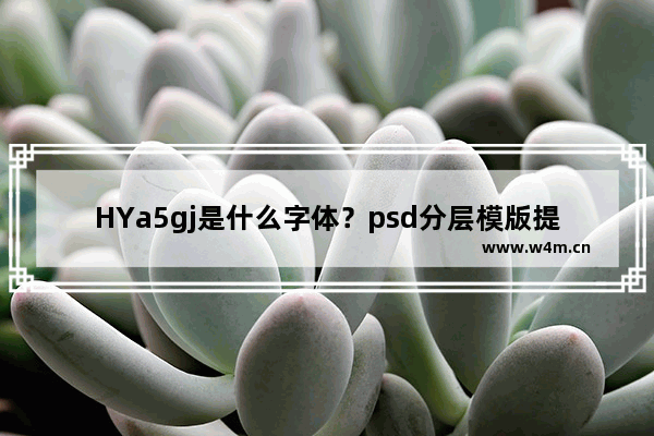 HYa5gj是什么字体？psd分层模版提示缺少字体HYa5gj