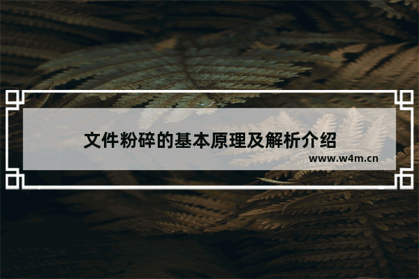 文件粉碎的基本原理及解析介绍