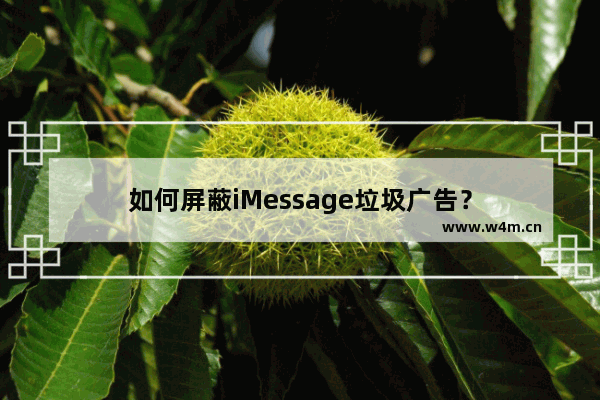 如何屏蔽iMessage垃圾广告？