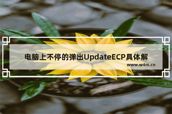 电脑上不停的弹出UpdateECP具体解决方法