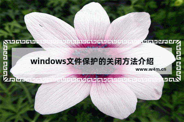 windows文件保护的关闭方法介绍