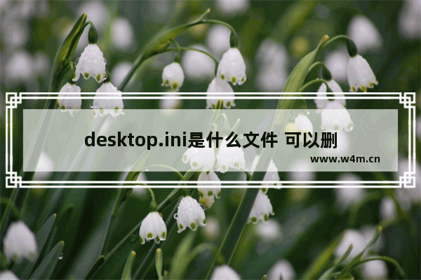 desktop.ini是什么文件 可以删除吗？