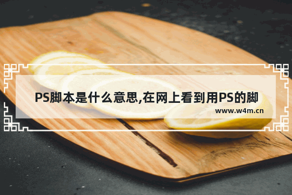 PS脚本是什么意思,在网上看到用PS的脚本编辑