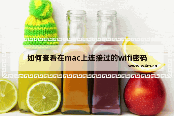 如何查看在mac上连接过的wifi密码