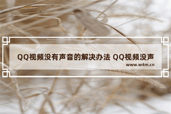 QQ视频没有声音的解决办法 QQ视频没声音怎么办