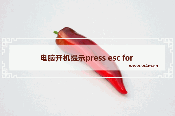 电脑开机提示press esc for recovery menu该怎么办?